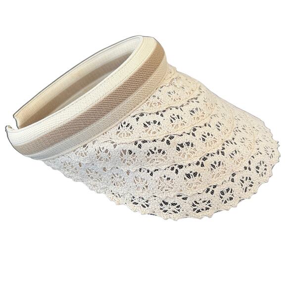 8 Other Reasons Crochet Visor in Ivory NWOT